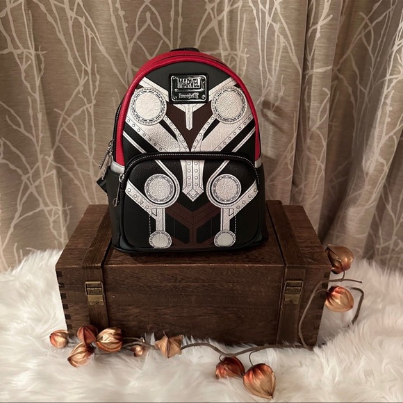 DISNEY DISNEYLAND MARVEL LOUNGEFLY BACKPACK LADY THOR NEW HTF - Picture 5 of 6